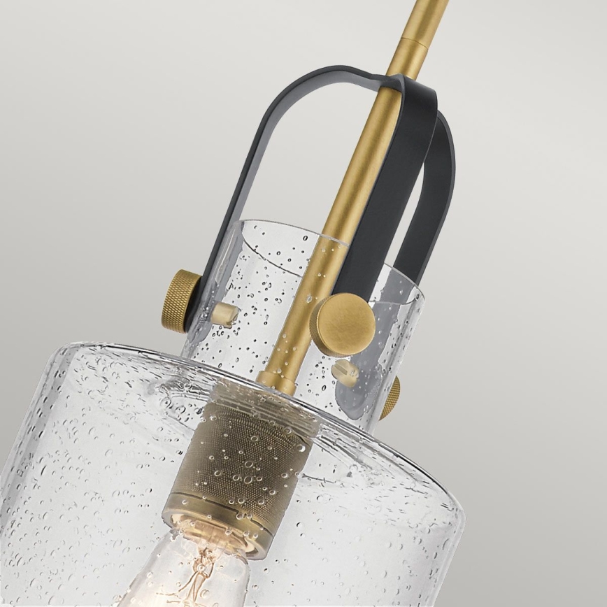 Quintiesse - Κρεμαστό φωτιστικό σε ράβδο KITNER 1xE27/60W/230V διάμ. 18 εκ. χρυσό/μαύρο