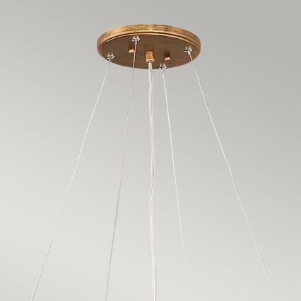 Quintiesse - Πολυέλαιος σε καλώδιο LAGUNA 8xE14/40W/230V διάμ. 106,7 cm σε χρυσό