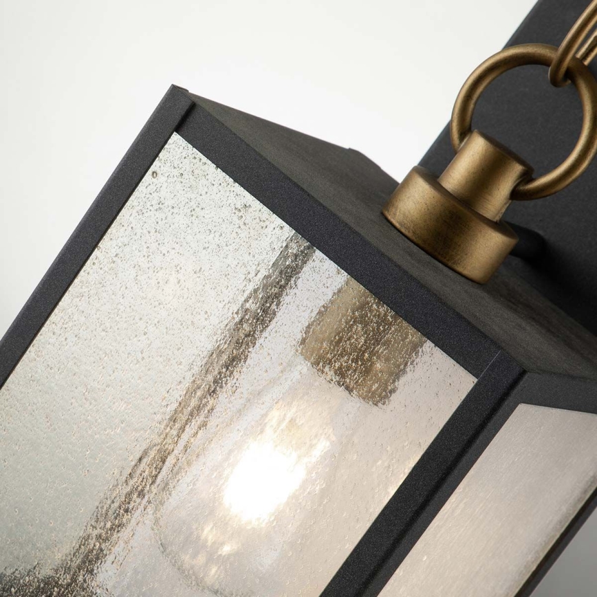 Quintiesse - Επιτοίχιο φωτιστικό εξωτερικού χώρου LAHDEN M 1xE27/60W/230V IP44 μαύρο/χρυσό