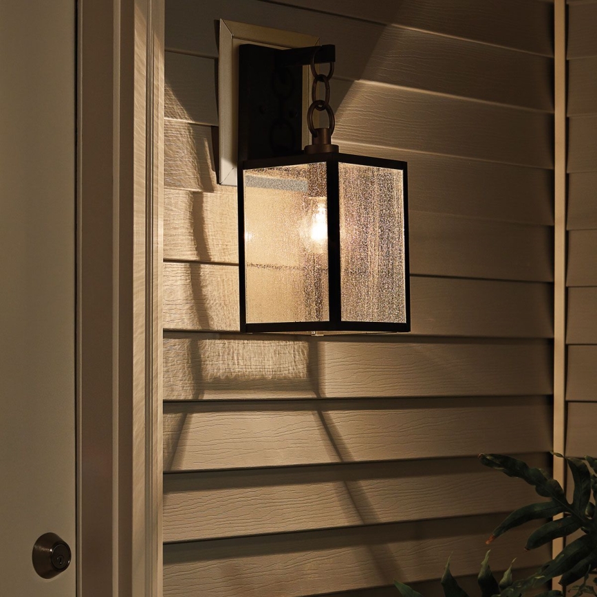 Quintiesse - Επιτοίχιο φωτιστικό εξωτερικού χώρου LAHDEN M 1xE27/60W/230V IP44 μαύρο/χρυσό