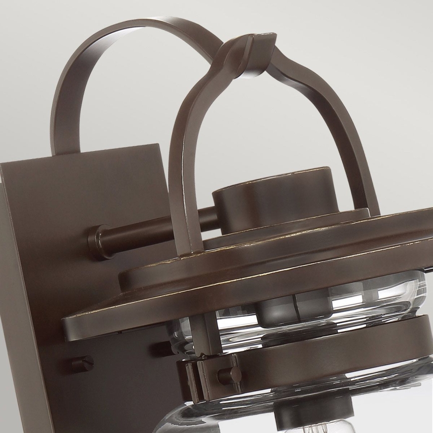 Quintiesse - Επιτοίχιο φωτιστικό εξωτερικού χώρου LASALLE M 1xE27/60W/230V IP44 μπρονζέ