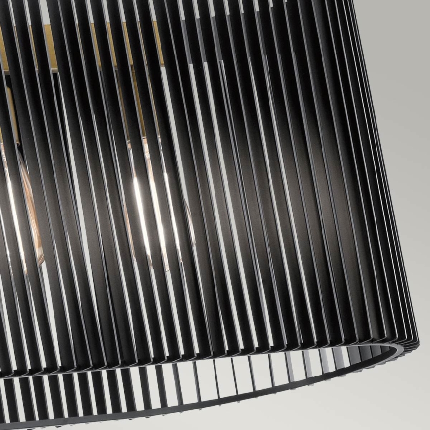 Quintiesse - Πολυέλαιος με ράβδο LINARA 5xE27/60W/230V μαύρο/χρυσό
