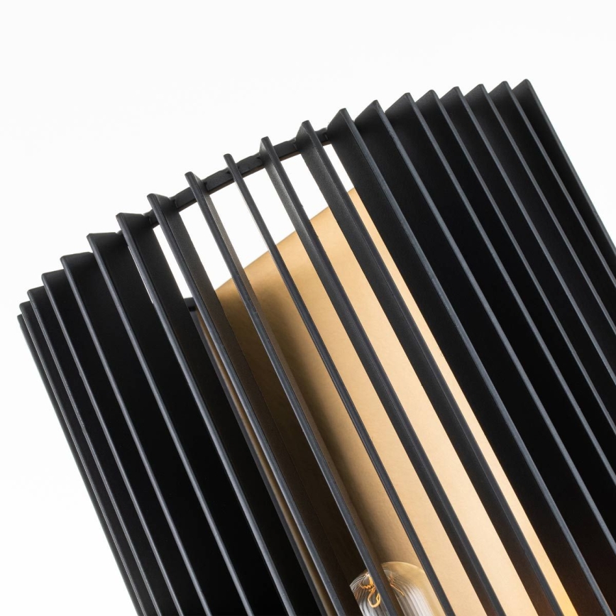 Quintiesse - Επιτοίχιο φωτιστικό LINARA 1xE27/60W/230V μαύρο/χρυσό