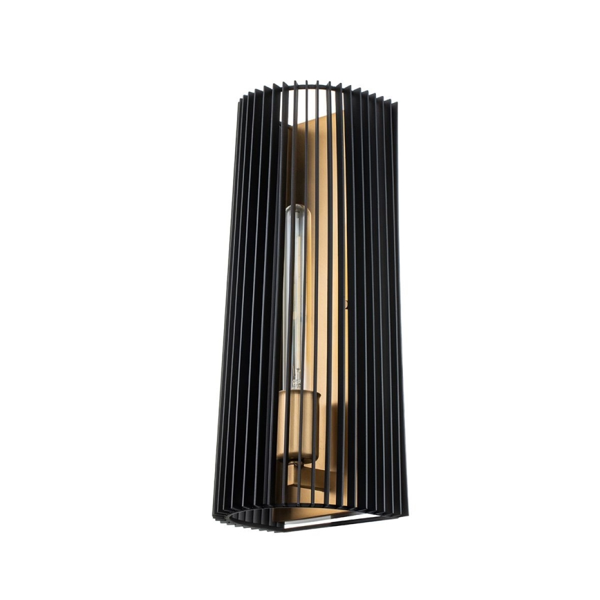 Quintiesse - Επιτοίχιο φωτιστικό LINARA 1xE27/60W/230V μαύρο/χρυσό