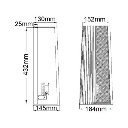 Quintiesse - Επιτοίχιο φωτιστικό LINARA 1xE27/60W/230V μαύρο/χρυσό