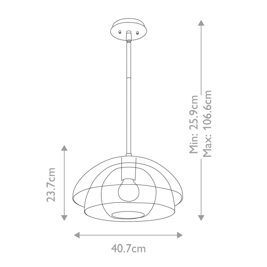 Quintiesse - Φωτιστικό σε ράβδο LOTUS 1xE27/60W/230V, Ø 40,7 εκ., χρυσό