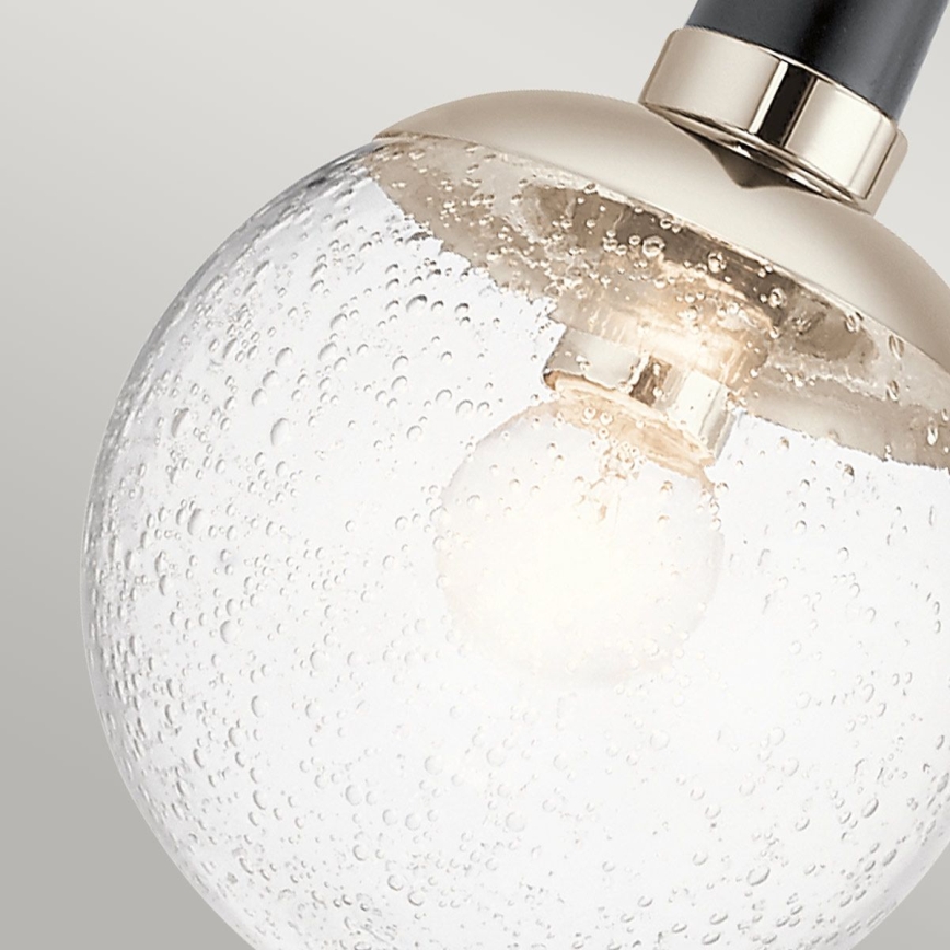 Quintiesse - Φωτιστικό οροφής με ράβδο MARILYN 1xE27/60W/230V διάμ. 19,5 εκ. γυαλιστερό χρώμιο/μαύρο