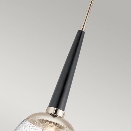 Quintiesse - Φωτιστικό οροφής με ράβδο MARILYN 1xE27/60W/230V διάμ. 19,5 εκ. γυαλιστερό χρώμιο/μαύρο