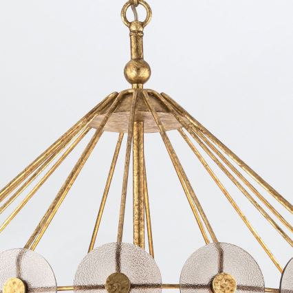 Quintiesse - Πολυέλαιος με αλυσίδα MERIDIAN 9xE14/40W/230V διάμ. 57,2 cm χρυσός