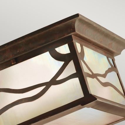 Quintiesse - Εξωτερικό φωτιστικό οροφής MORRIS 2xE27/60W/230V IP44 μπρονζέ