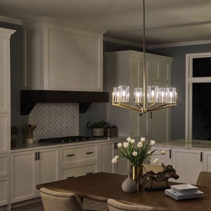 Quintiesse - Κρεμαστό φωτιστικό σε ράβδο NYE 6xE14/40W/230V, διάμετρος 71,1 cm, χρυσό