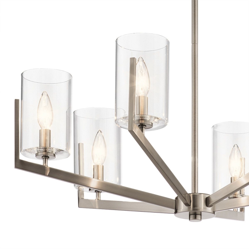 Quintiesse - Πολυέλαιος σε ράβδο NYE 6xE14/40W/230V διάμ. 71,1 cm ματ χρώμιο