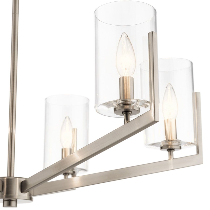 Quintiesse - Πολυέλαιος σε ράβδο NYE 6xE14/40W/230V διάμ. 71,1 cm ματ χρώμιο