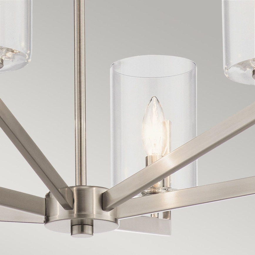 Quintiesse - Πολυέλαιος σε ράβδο NYE 6xE14/40W/230V διάμ. 71,1 cm ματ χρώμιο