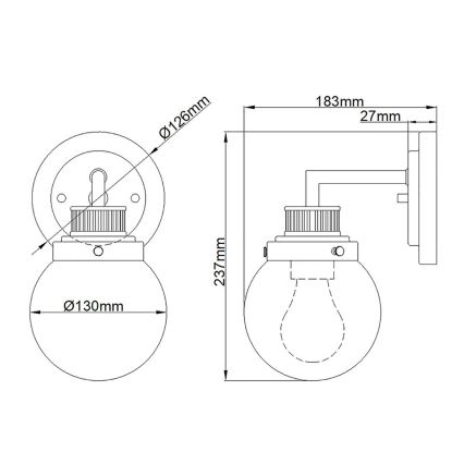 Quintiesse - Επιτοίχιο φωτιστικό μπάνιου POPPY 1xE27/60W/230V IP44 χρυσό