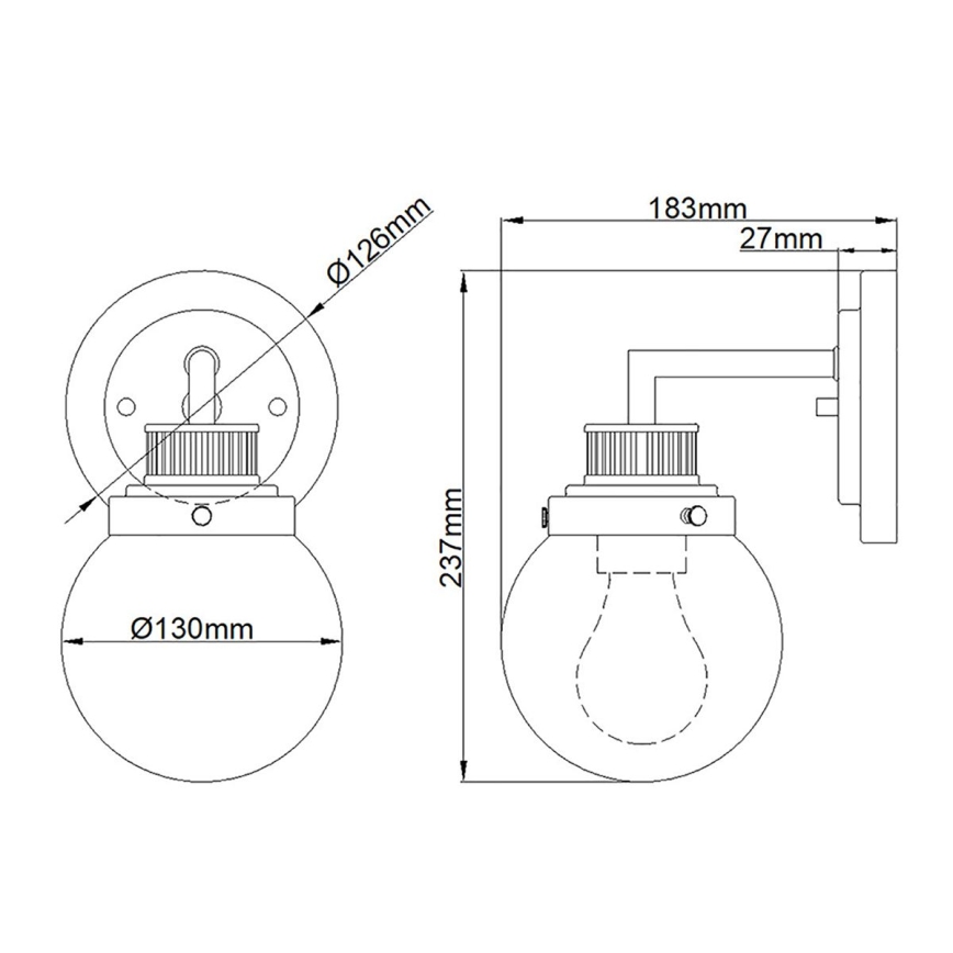 Quintiesse - Επιτοίχιο φωτιστικό μπάνιου POPPY 1xE27/60W/230V IP44 χρυσό