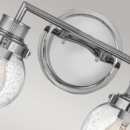 Quintiesse - Απλίκα μπάνιου POPPY 2xE27/60W/230V IP44 γυαλιστερό χρώμιο