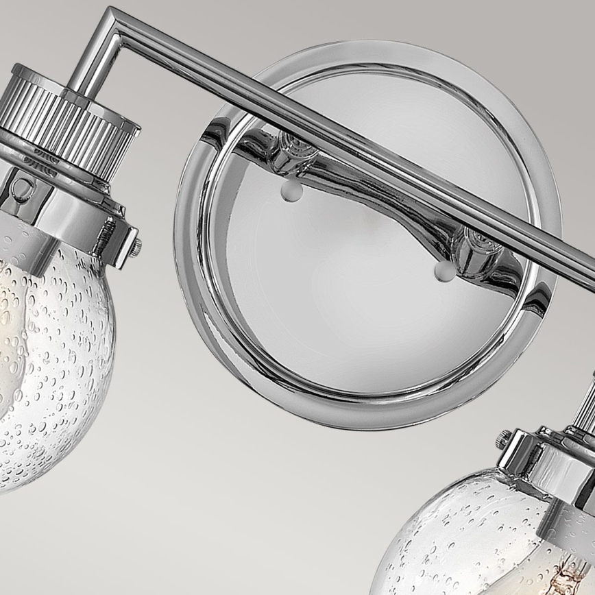 Quintiesse - Απλίκα μπάνιου POPPY 2xE27/60W/230V IP44 γυαλιστερό χρώμιο