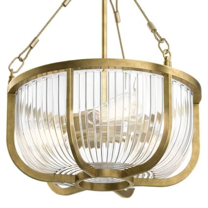 Quintiesse - Κρεμαστό φωτιστικό με αλυσίδα ROUX 3xE27/60W/230V Ø 40,6 εκ. χρυσό