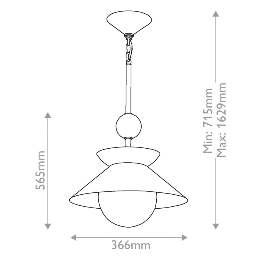 Quintiesse - Φωτιστικό οροφής σε ράβδο SAUCER M 1xE27/40W/230V Διάμ. 36,6 cm χρυσό