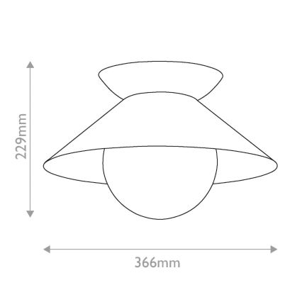 Quintiesse - Φωτιστικό οροφής SAUCER 1xE27/40W/230V Ø 36,6 cm χρυσό