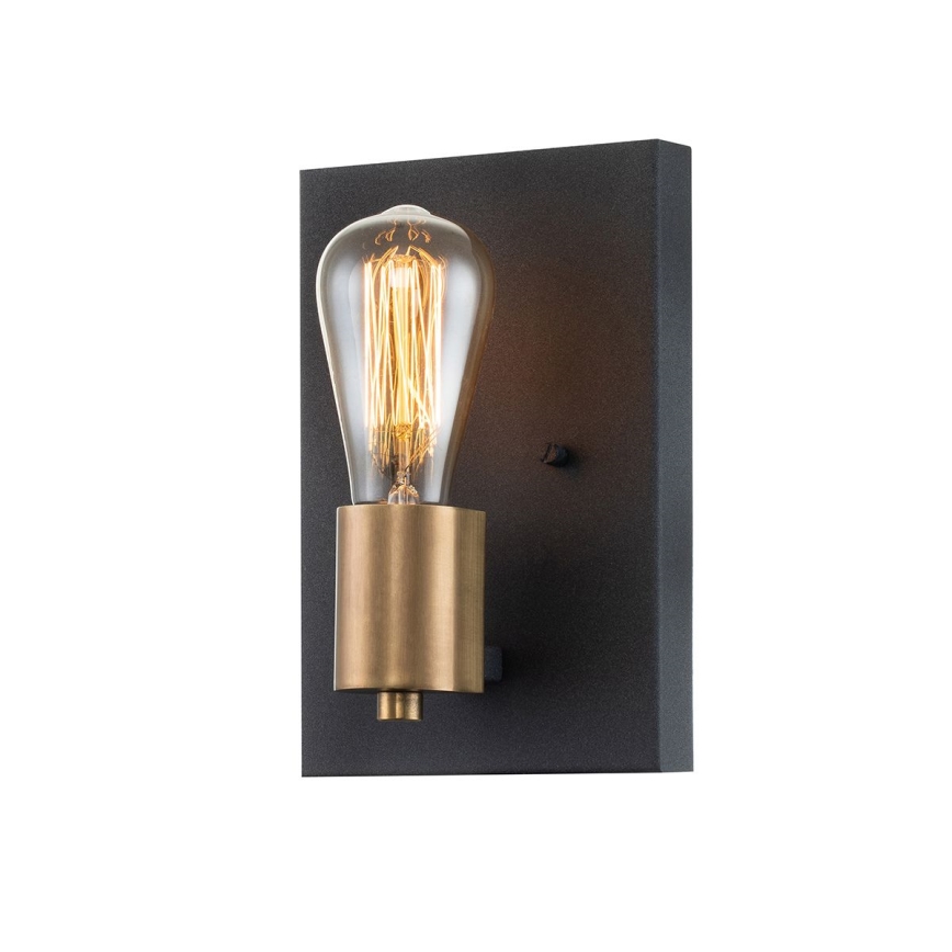 Quintiesse - Επιτοίχιο φωτιστικό SILAS 1xE27/60W/230V μαύρο/χρυσό
