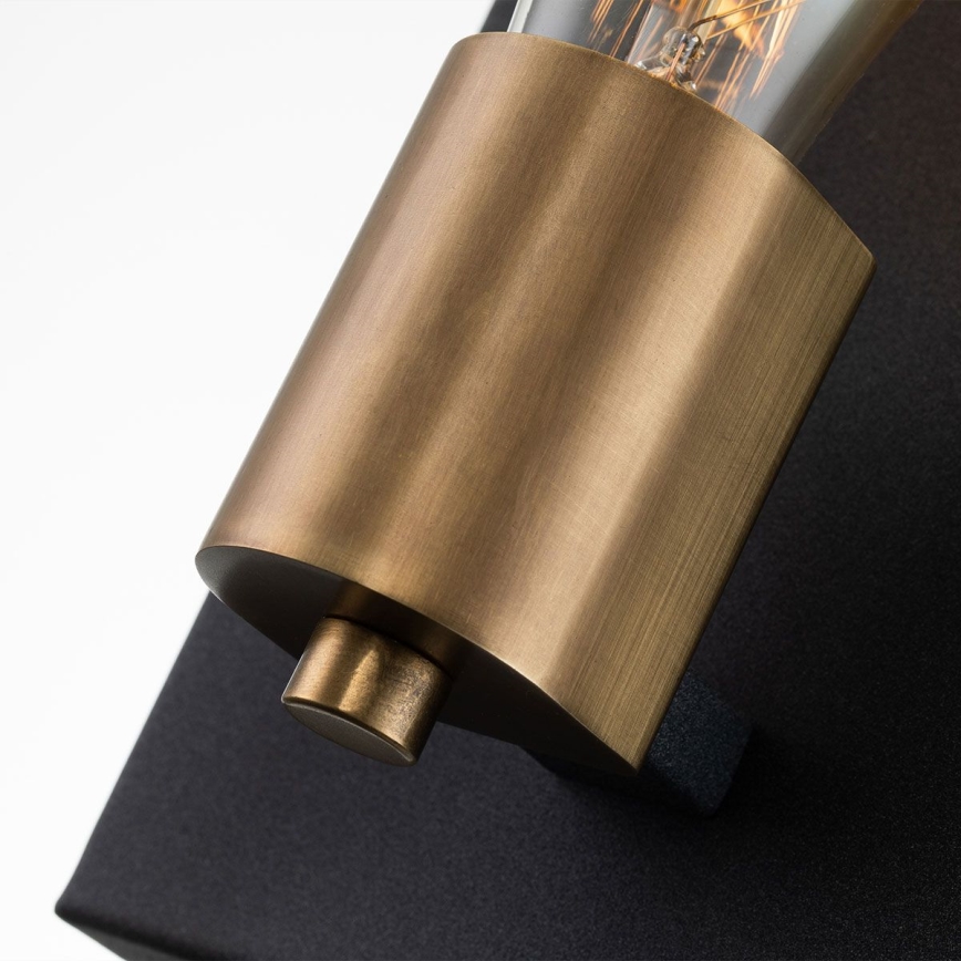 Quintiesse - Επιτοίχιο φωτιστικό SILAS 1xE27/60W/230V μαύρο/χρυσό