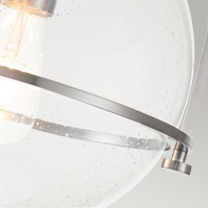 Quintiesse - Φωτιστικό οροφής SOMERSET 1xE27/60W/230V, διάμ. 28,2 εκ., ματ χρώμιο
