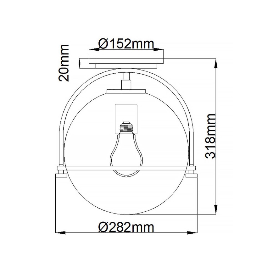 Quintiesse - Φωτιστικό οροφής SOMERSET 1xE27/60W/230V, διάμ. 28,2 εκ., ματ χρώμιο