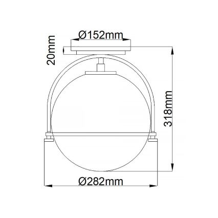 Quintiesse - Φωτιστικό οροφής SOMERSET 1xE27/60W/230V Ø 28,2 cm μαύρο