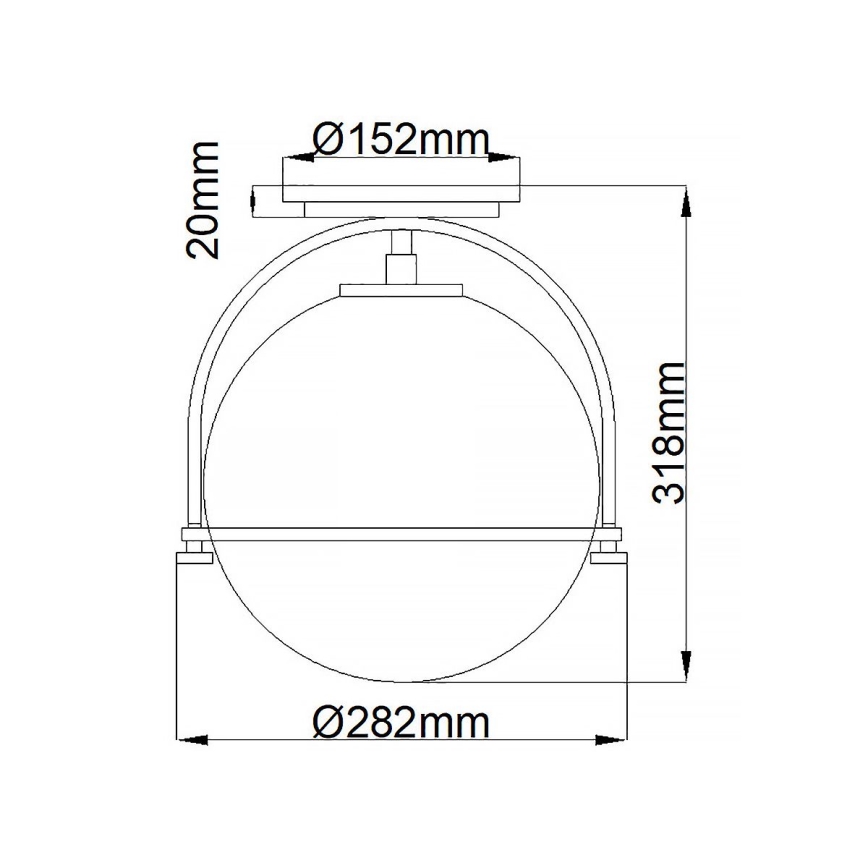 Quintiesse - Φωτιστικό οροφής SOMERSET 1xE27/60W/230V Ø 28,2 cm μαύρο