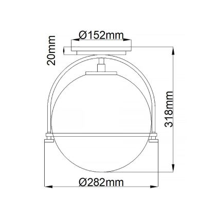 Quintiesse - Φωτιστικό οροφής SOMERSET 1xE27/60W/230V Ø 28,2 cm χρυσό