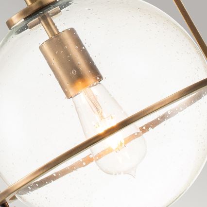 Quintiesse - Κρεμαστό φωτιστικό σε ράβδο SOMERSET 1xE27/60W/230V διάμ. 28,9 εκ. μπρονζέ