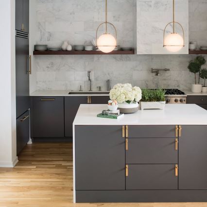 Quintiesse - Φωτιστικό οροφής με ράβδο SOMERSET 1xE27/60W/230V Ø 28,9 εκ. μπρονζέ