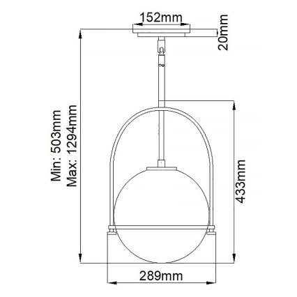 Quintiesse - Φωτιστικό οροφής με ράβδο SOMERSET 1xE27/60W/230V Ø 28,9 εκ. μπρονζέ