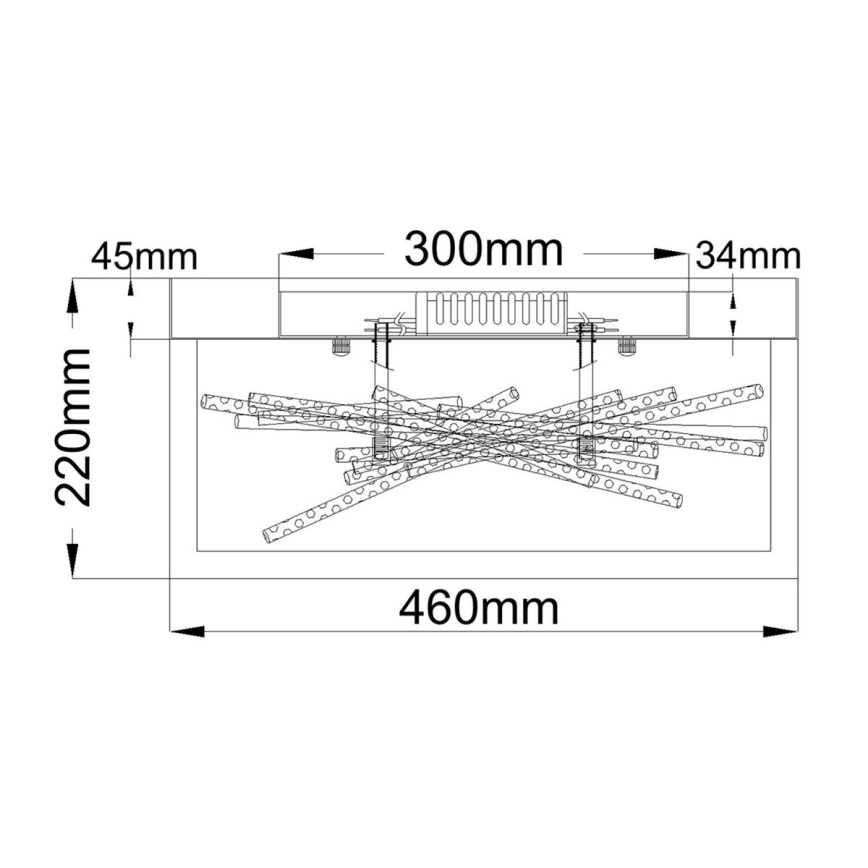 Quintiesse - Φωτιστικό οροφής LED STYX LED/8W/230V μαύρο/χρυσό