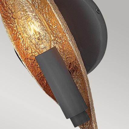 Quintiesse - Επιτοίχιο φωτιστικό WILLOW 1xE14/40W/230V χρυσό/μαύρο