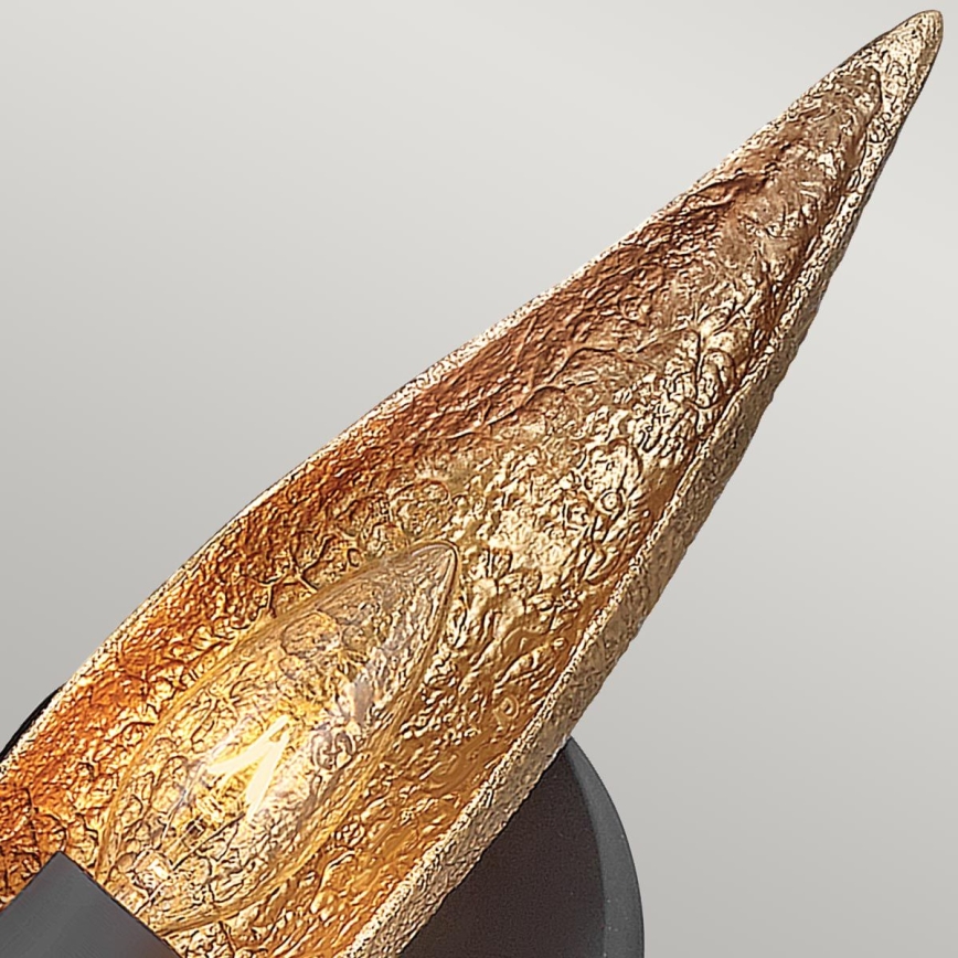 Quintiesse - Επιτοίχιο φωτιστικό WILLOW 1xE14/40W/230V χρυσό/μαύρο