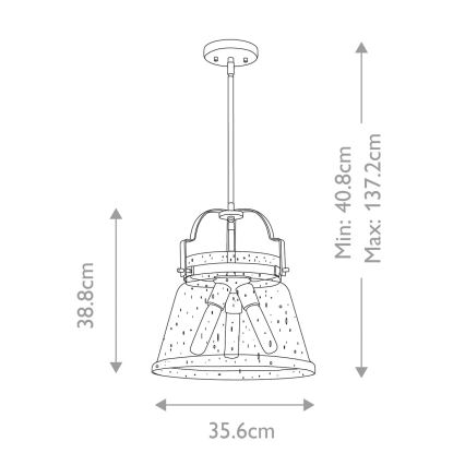 Quintiesse - Πολυέλαιος σε ράβδο WIMBERLEY 3xE27/60W/230V διάμ. 35,6 cm χρυσός