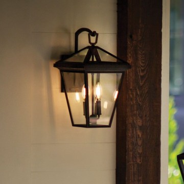 Quintiesse - Επιτοίχιο φωτιστικό εξωτερικού χώρου ALFORD M 2xE14/40W/230V IP44 μαύρο