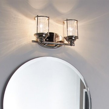 Quintiesse - Επιτοίχιο φωτιστικό εξωτερικού χώρου ASHLAND BAY 2xE27/60W/230V IP44 γυαλιστερό χρώμιο