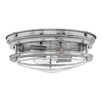 Quintiesse - Εξωτερικό φωτιστικό οροφής HADRIAN 2xE27/40W/230V Ø 27,8 cm IP44 γυαλιστερό χρώμιο