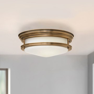 Quintiesse - Εξωτερικό φωτιστικό οροφής HADRIAN 2xE27/40W/230V, διάμ. 30,5 εκ., IP44, μπρονζέ