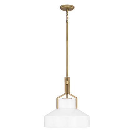 Quoizel - Φωτιστικό οροφής σε ράβδο BRECKEN 2xE27/60W/230V χρυσό/λευκό