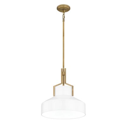 Quoizel - Φωτιστικό οροφής σε ράβδο BRECKEN 2xE27/60W/230V χρυσό/λευκό