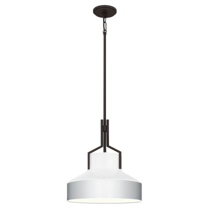Quoizel - Φωτιστικό οροφής σε ράβδο BRECKEN 2xE27/60W/230V μαύρο/λευκό