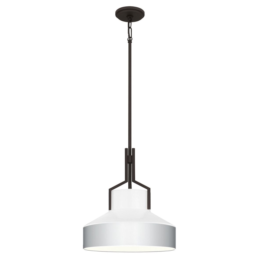 Quoizel - Φωτιστικό οροφής σε ράβδο BRECKEN 2xE27/60W/230V μαύρο/λευκό