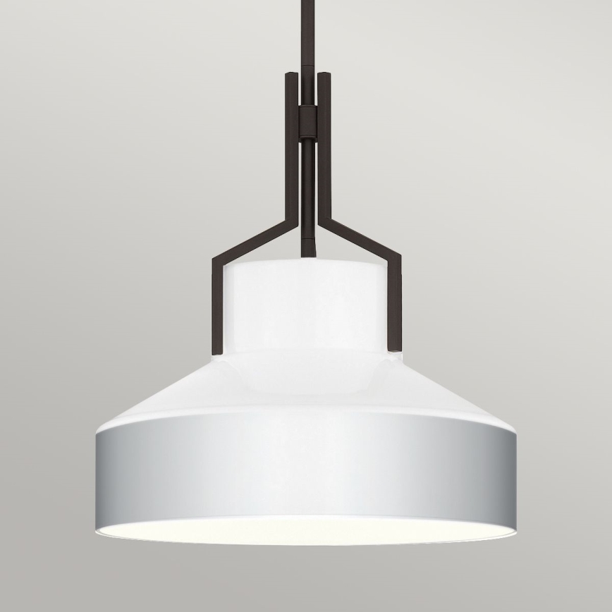 Quoizel - Φωτιστικό οροφής σε ράβδο BRECKEN 2xE27/60W/230V μαύρο/λευκό