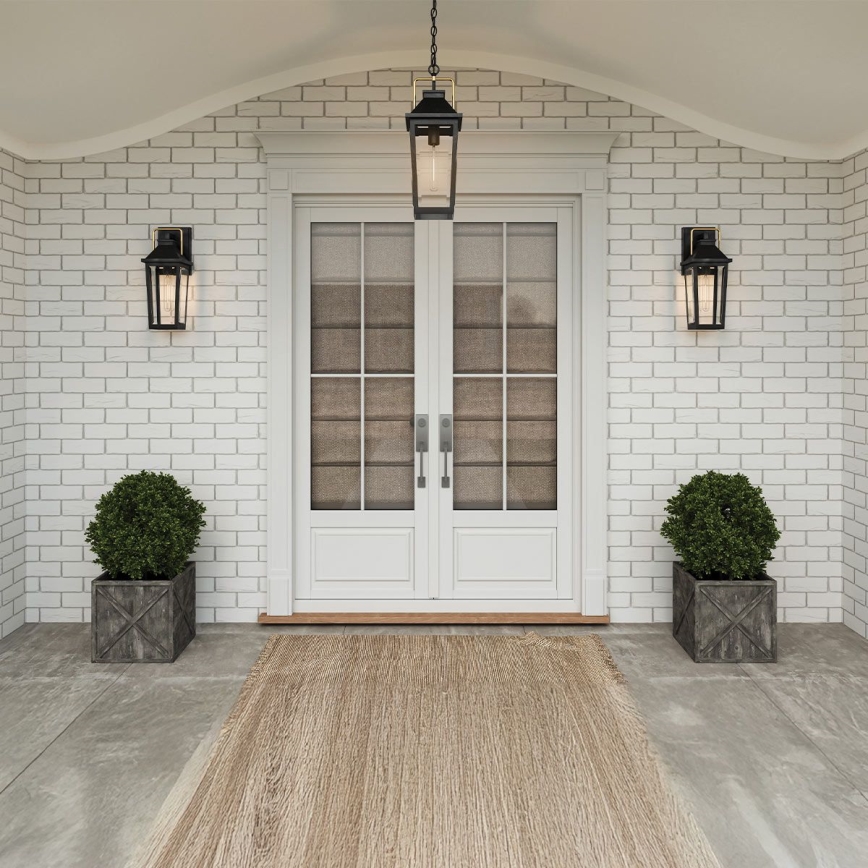 Quoizel - Εξωτερικό επιτοίχιο φωτιστικό BUCKLEY M 1xE27/40W/230V IP44 μαύρο