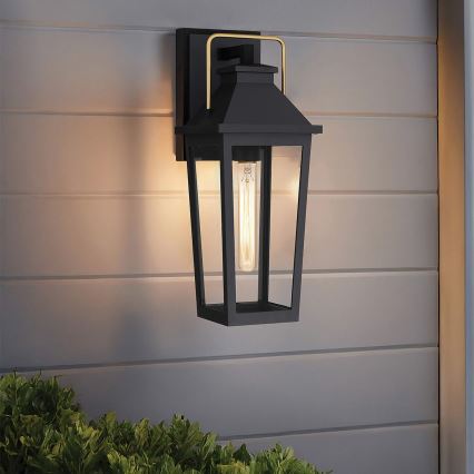 Quoizel - Εξωτερικό επιτοίχιο φωτιστικό BUCKLEY M 1xE27/40W/230V IP44 μαύρο